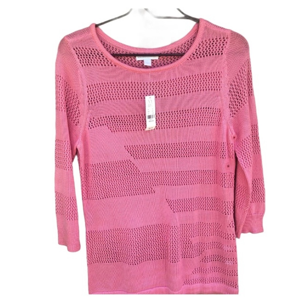 NWT New York & Co Pink Cut Out Sweater Medium